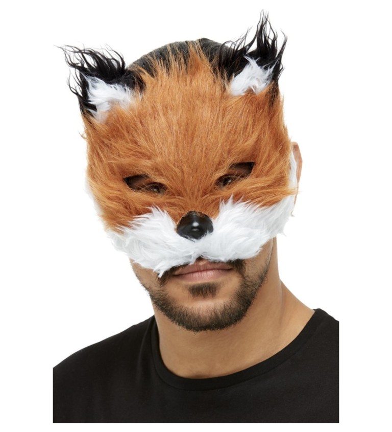 Maska na tvár z chlpatej líšky