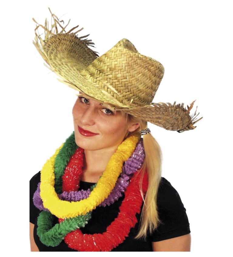 Havajský plážový slamený klobúk