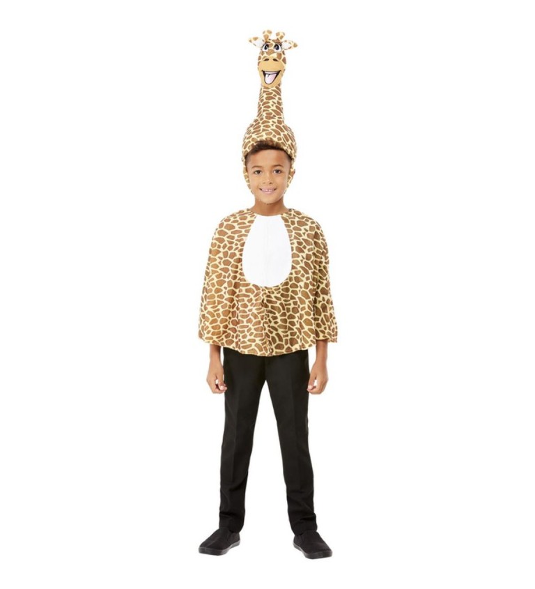 Detský plášť žirafy s hlavou