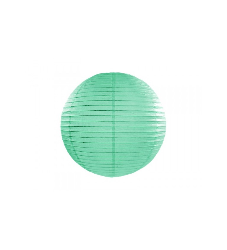 Papierový lampión II - pepermintovo zelený 25 cm