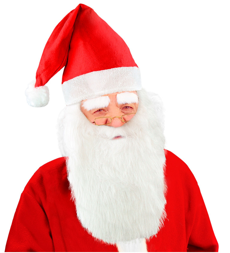 Plyšová čiapka Santa s bradou
