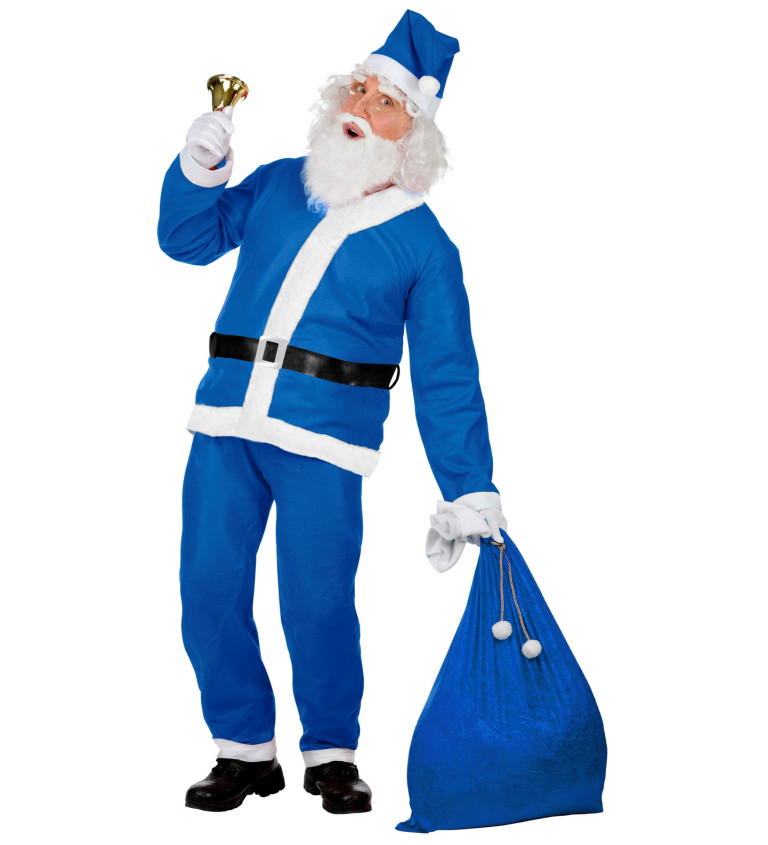 Pánsky kostým - Modrý Santa