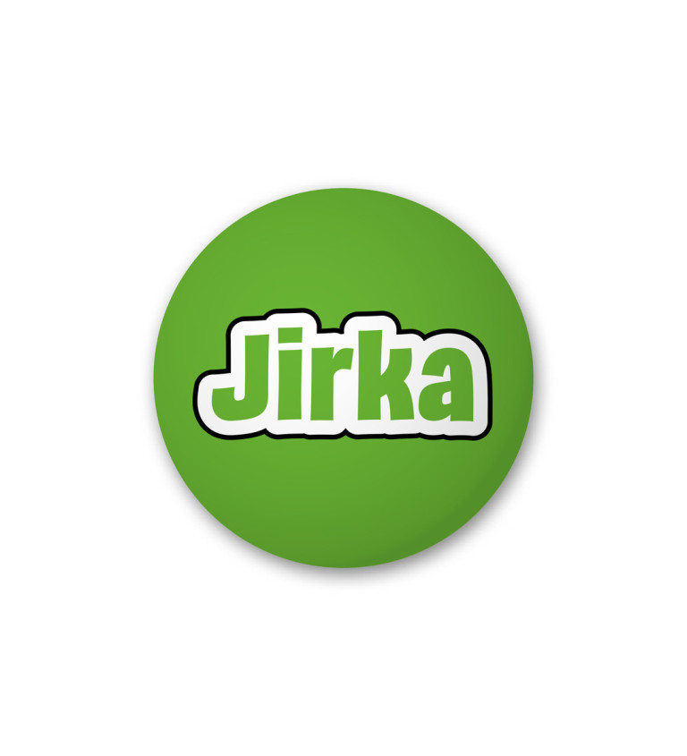 Odznak s nápisom - Jirka