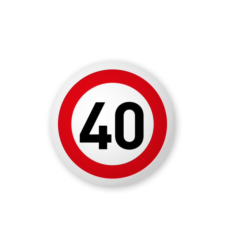 Odznak s nápisom - 40