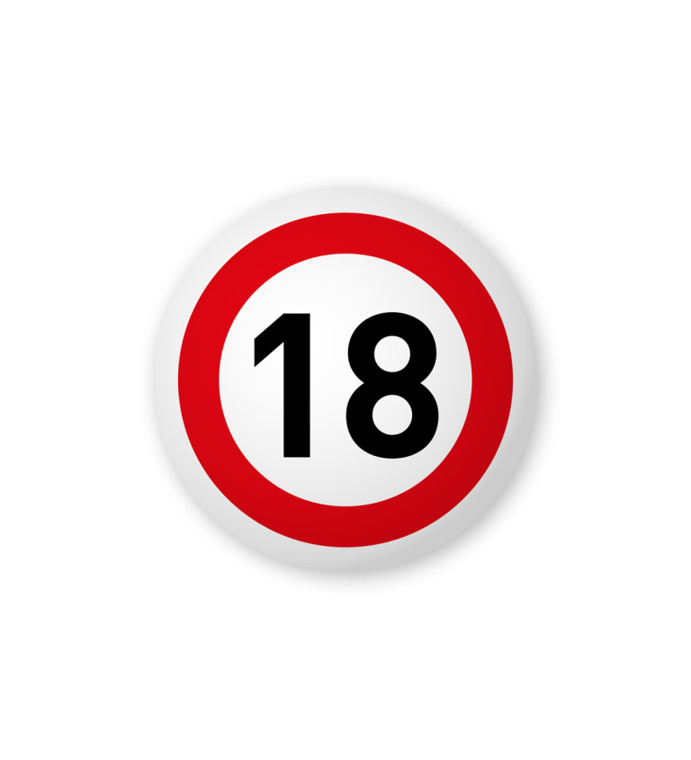 Odznak s nápisom - 18