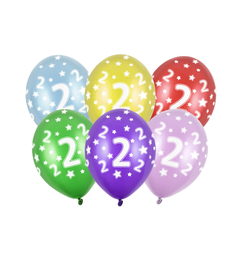 Balón s číslicou 2 - 50 ks