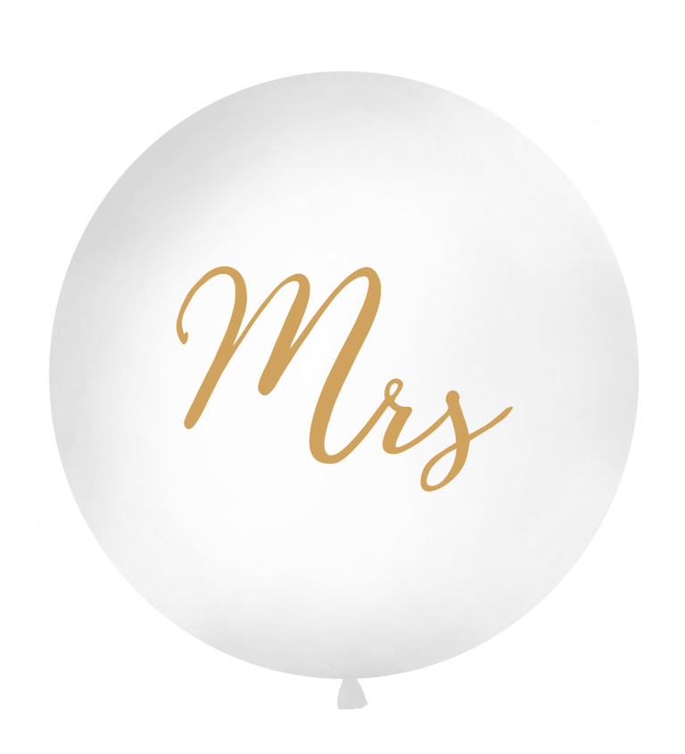 Jumbo balónik - Mrs, zlatý