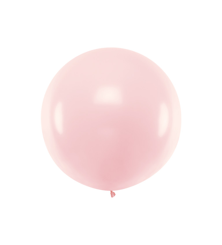 Pastelový okrúhly balónik svetloružový