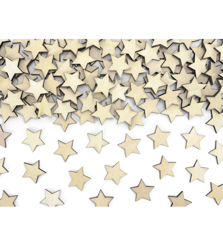 Drevené konfety Hviezdy, drevené
