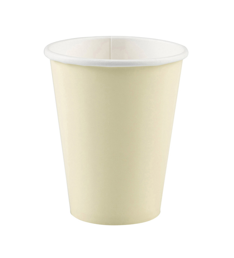 Jednofarebný pohár - krémový