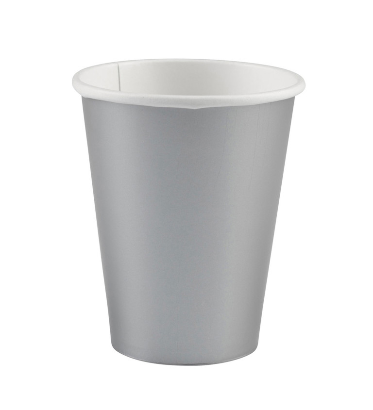 Jednofarebný pohár - šedý
