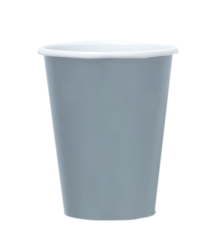Jednofarebný pohár - strieborný