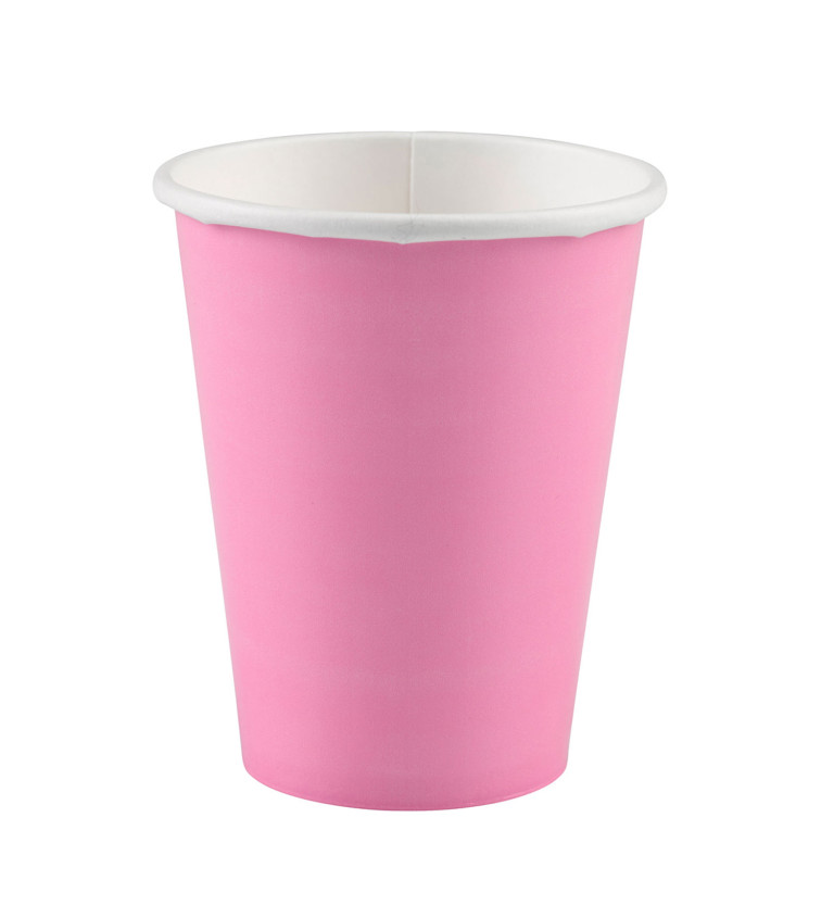 Jednofarebný pohár rúžový