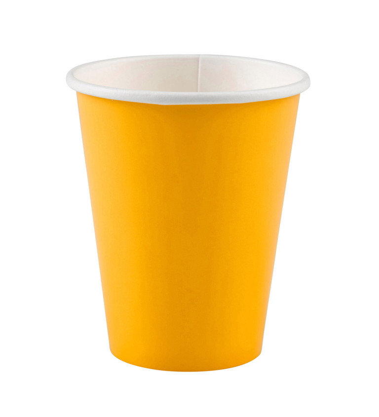 Jednofarebný pohár - žltý