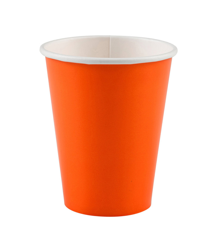Jednofarebný pohár - oranžový