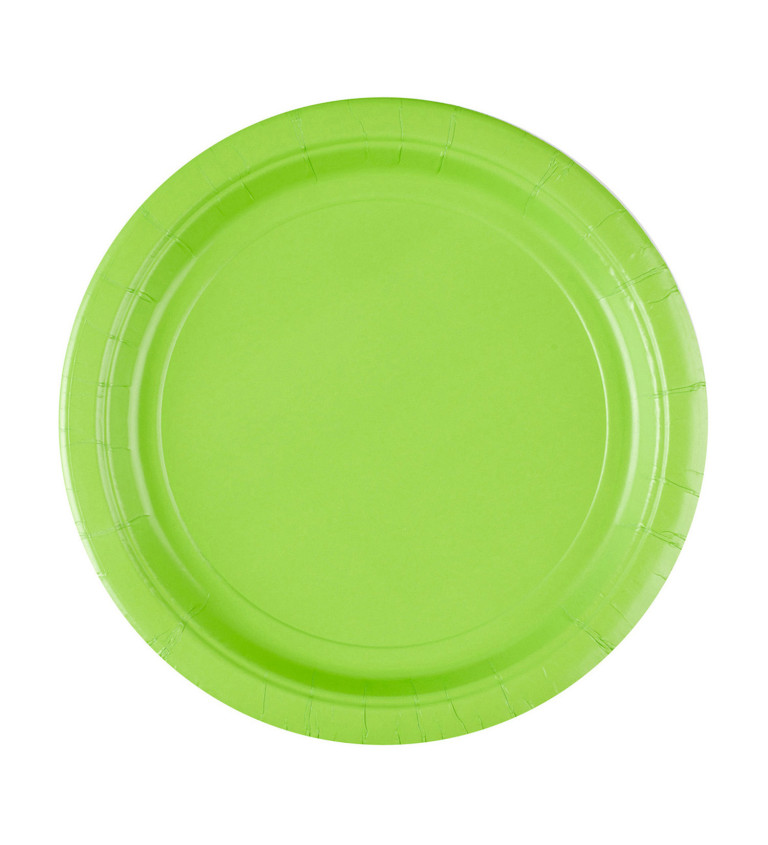 Papierové taniere svetlo zelené