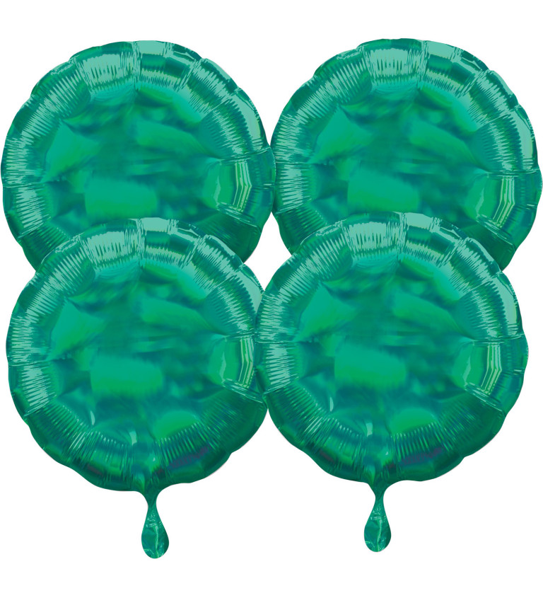 Sada fóliových balónikov Kolieska, zelená
