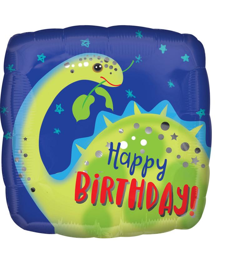 Fóliový balónik Brontosaurus, Happy Birthday