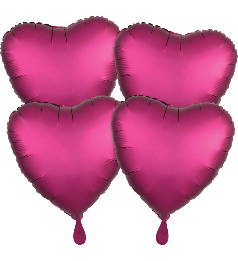 Sada balónikov Srdcia, ružové