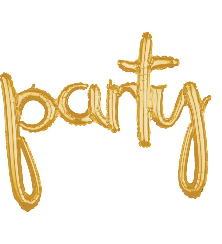 Fóliový nápis Party, zlatý
