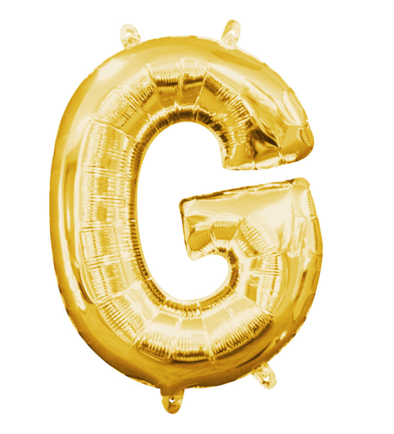 Fóliový balón "G" - zlatý
