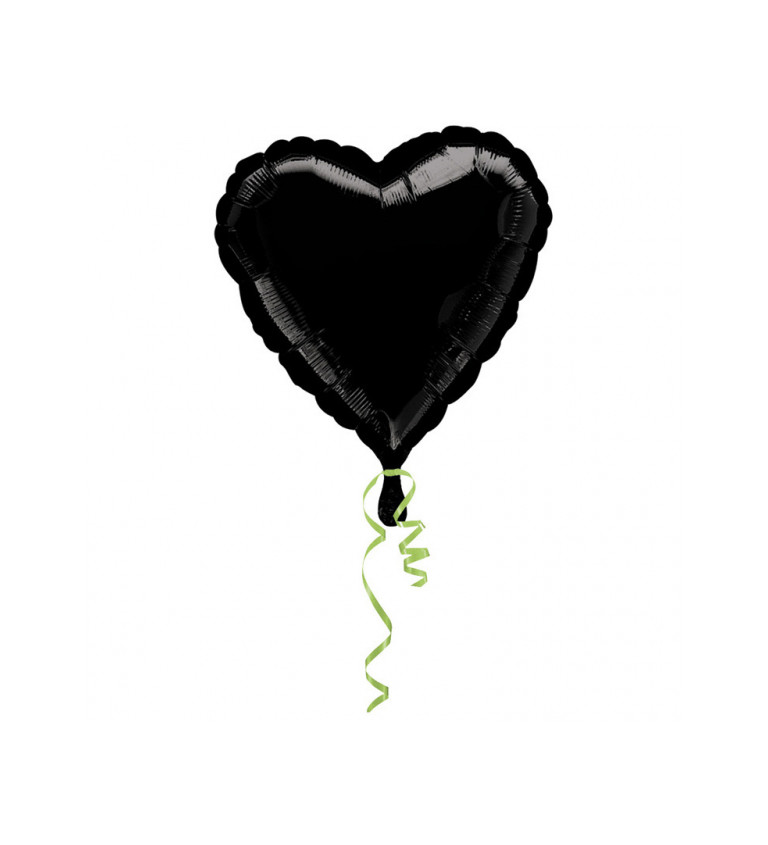 Fóliový balónik Srdce, čierne