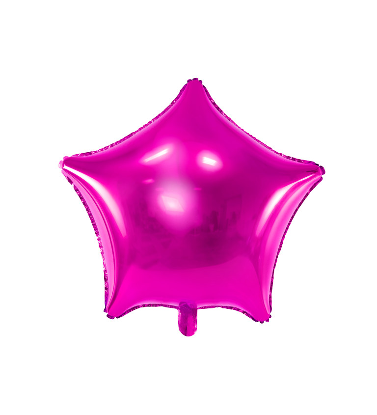 Fóliový balón Hviezda, tmavoružový