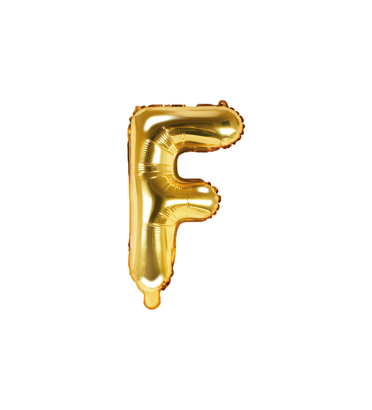 Fóliový balónik "F" - zlaté