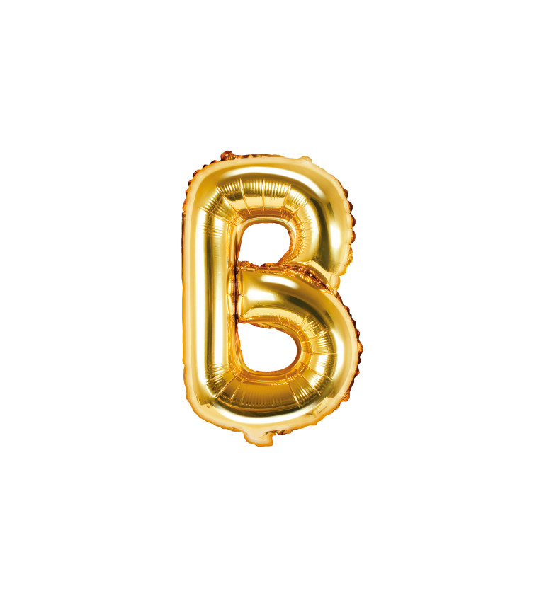 Fóliový balónik "B" - zlaté