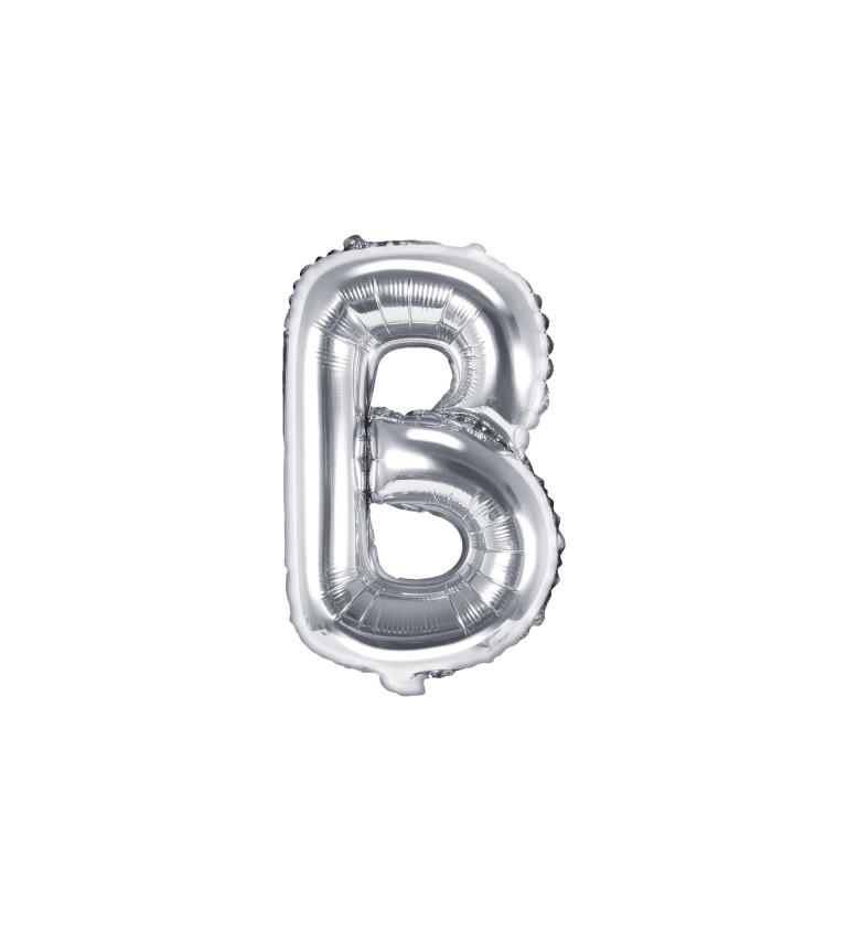 Fóliový balónik "B" - strieborné