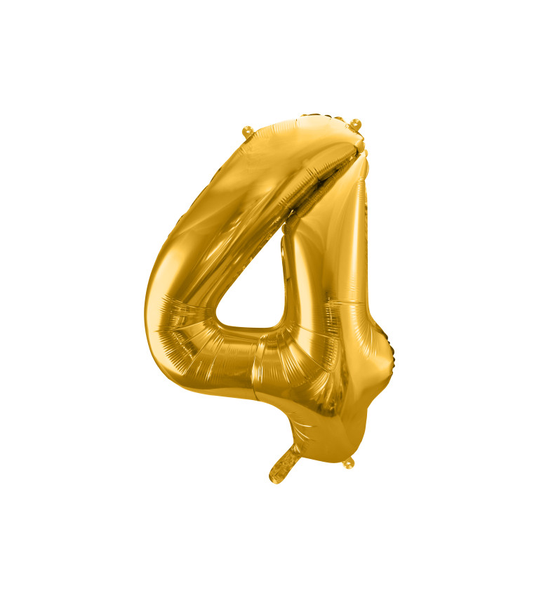 Fóliový balónik 4 - zlatý
