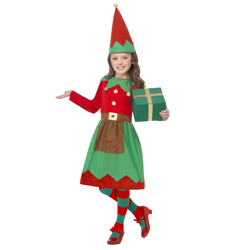 Detský kostým Vianočná elfka