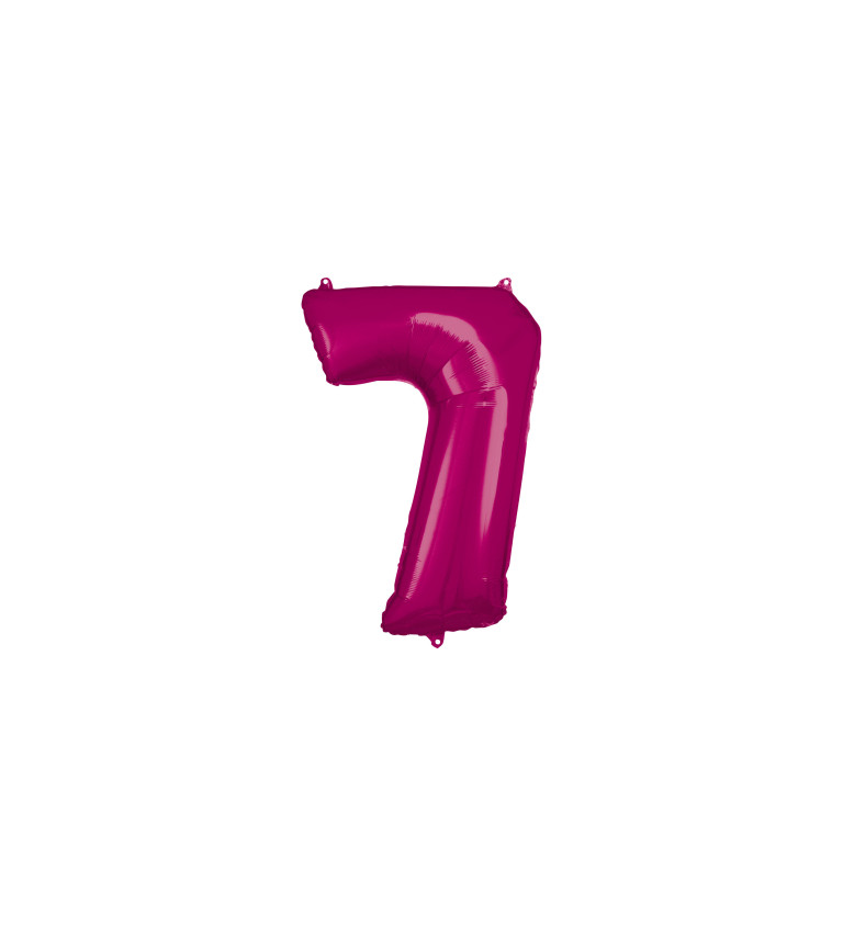 Fóliový balónik "7" - magenta