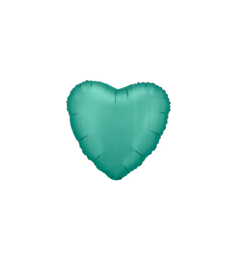Fóliový balónik Srdce, tmavo zelený satén