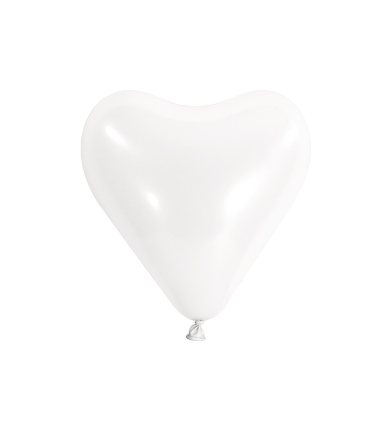 Latexové balóniky Srdce, Frosty white 30cm