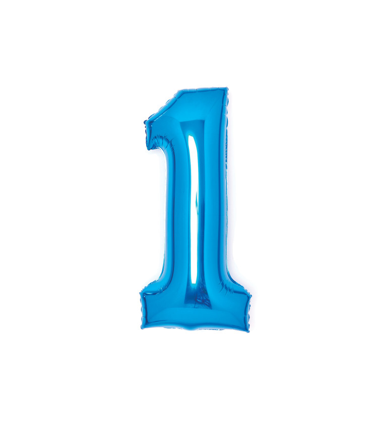 Fóliový balón "1" - modrý 68 cm