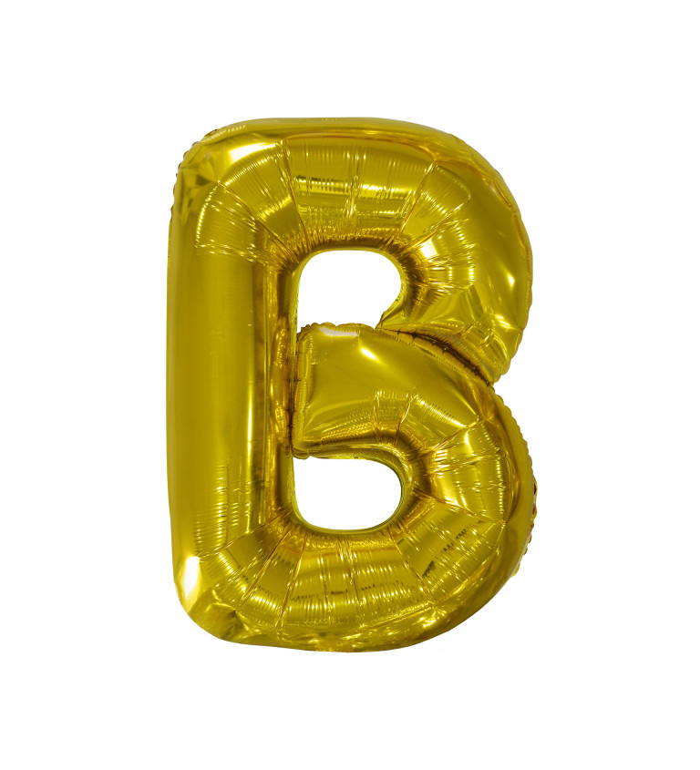 Fóliový balónik "B" - zlatý 86cm