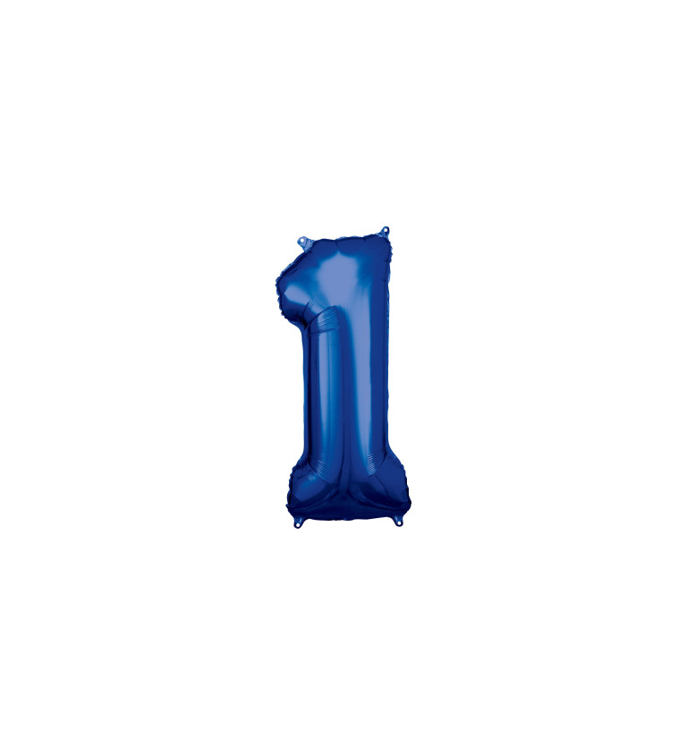 Fóliový balónik "1" - modrý