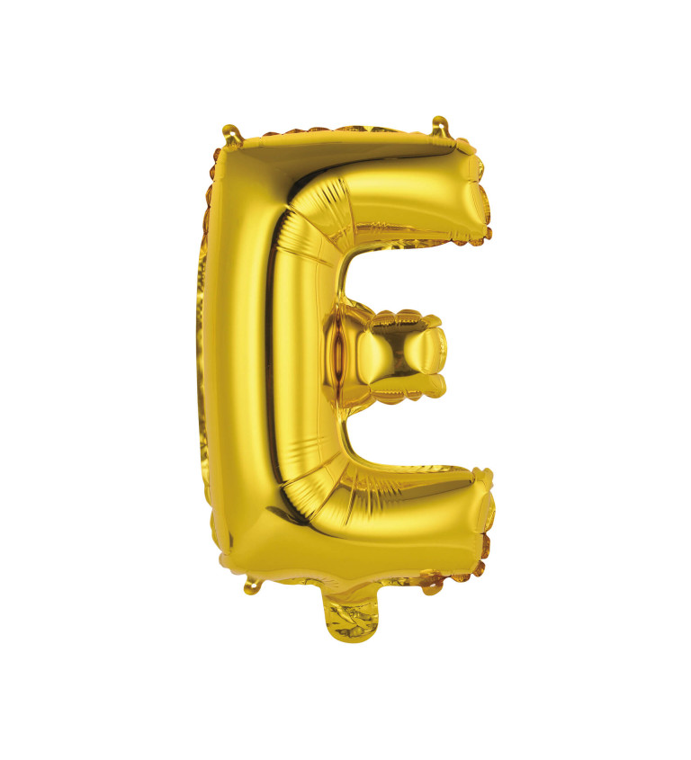 Fóliový balónik "E" - zlatý mini