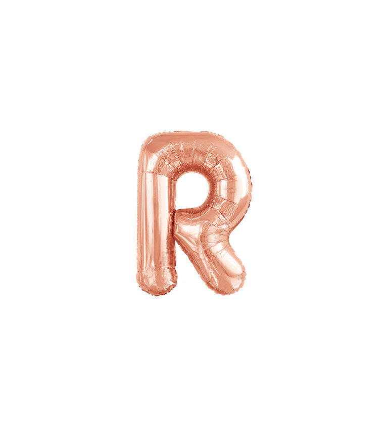 Fóliový balónik "R", rose gold 1m