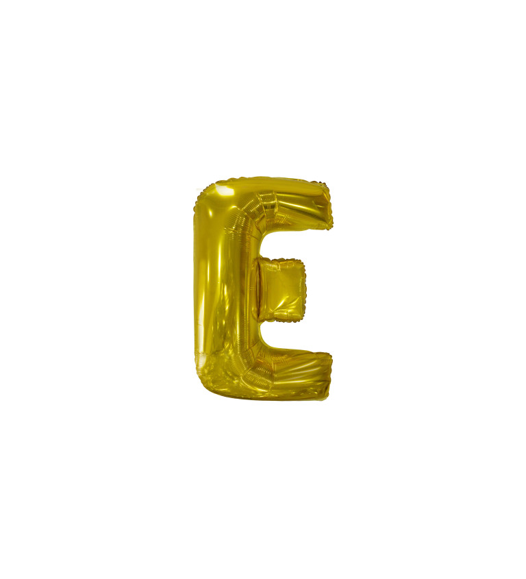 Fóliový balónik "E" - zlatý 86cm