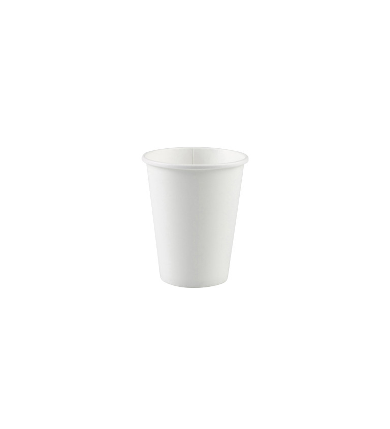 Jednofarebný pohár - biely