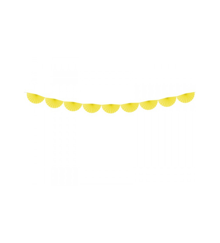 Girlanda - vejáriky žlté, väčšie