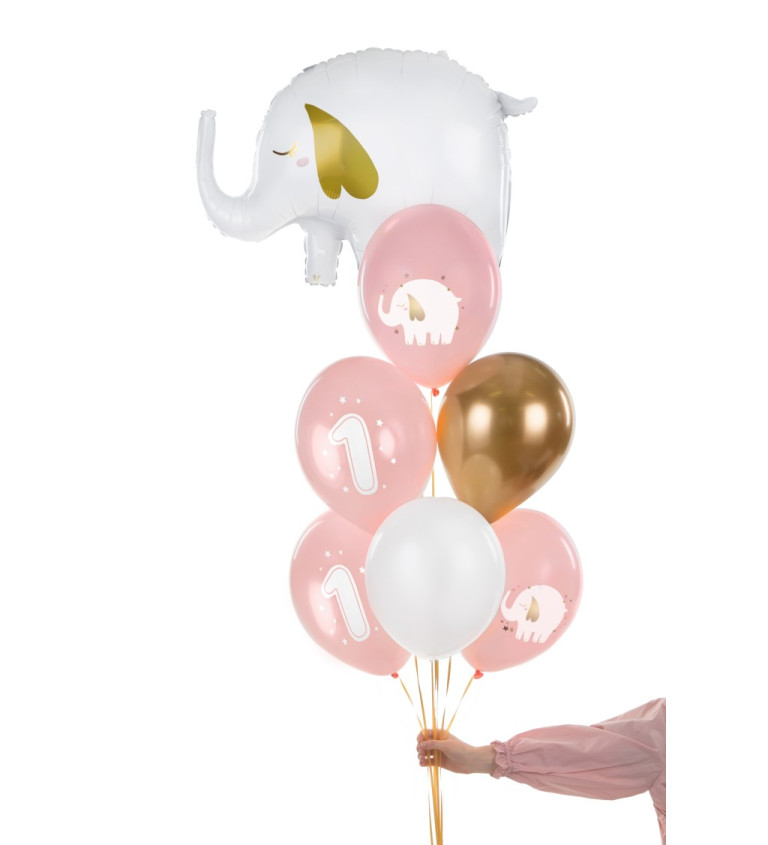 Sada balónikov 1. narodeniny, dievča (50ks)