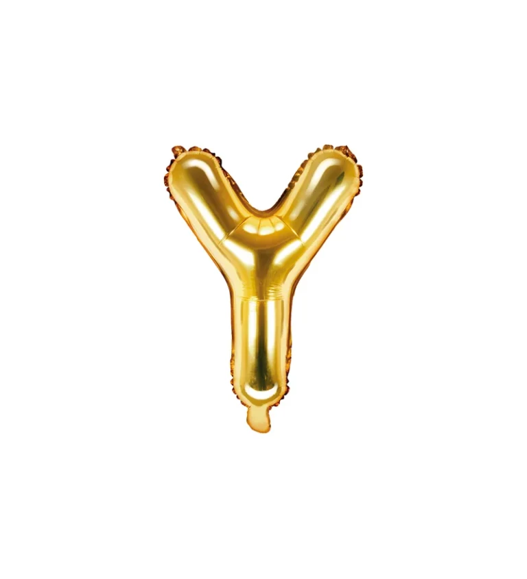foliovy balonek zlaty Y