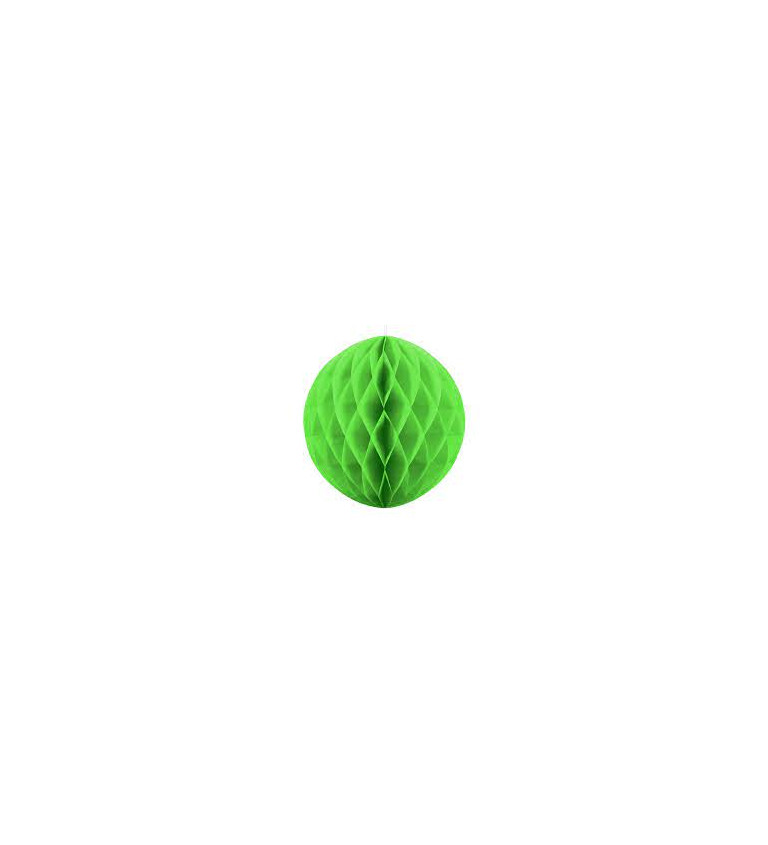 Papierová dekoračná guľa - svetlo zelená