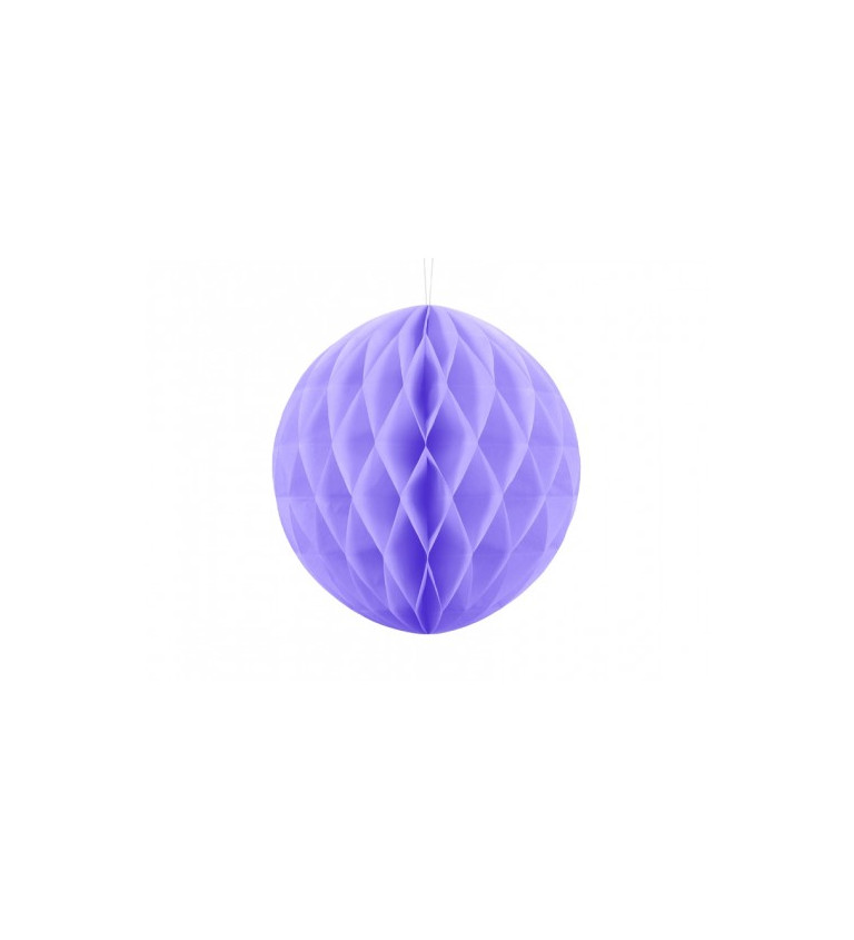 Papierová dekoračná guľa - svetlo fialová