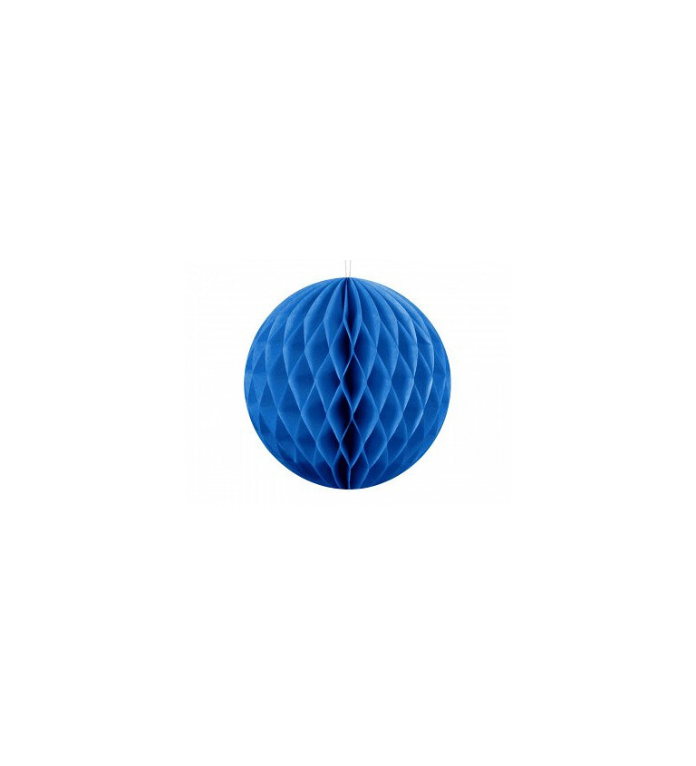 Papierová dekoračná guľa - modrá