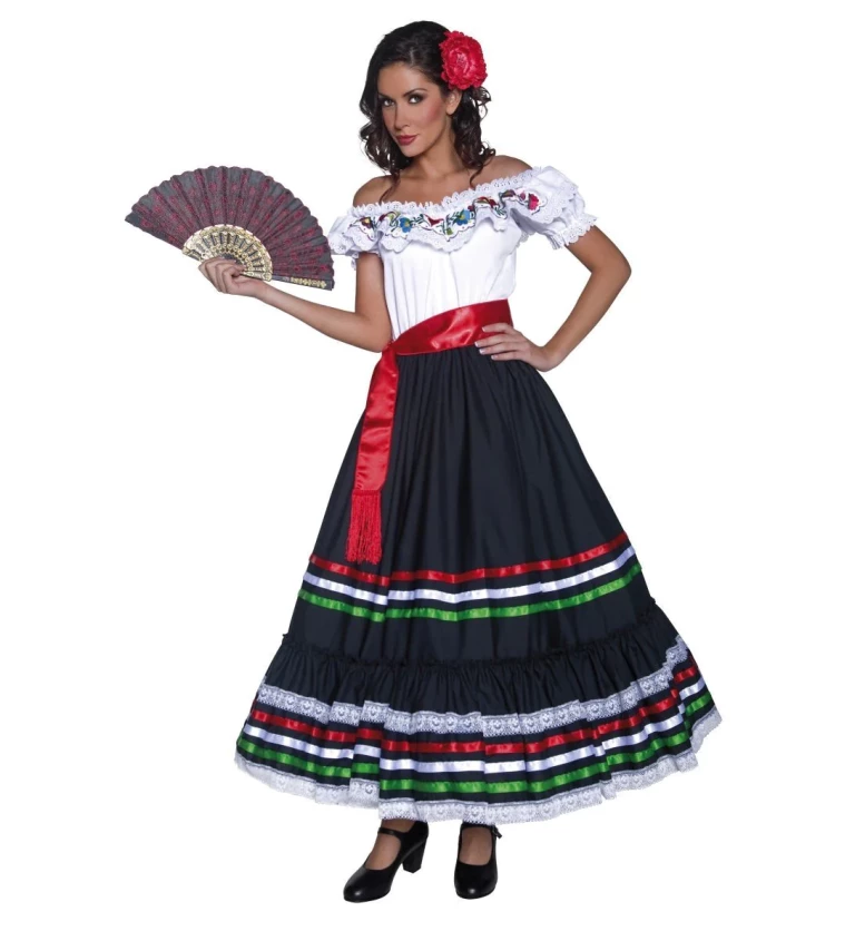 Kostým krásne mexické dievča