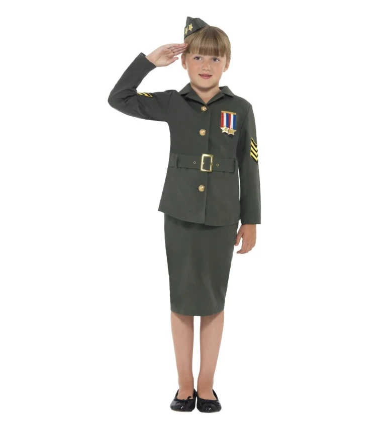 Vojenský dievčenský kostým